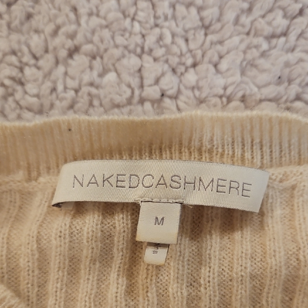 NakedCashmere Cream Ribbed Sweater - Picture 2 of 4